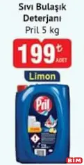PRİL SIVI BULAŞIK DETERJANI 5 KG fiyat ve kampanya bilgisi